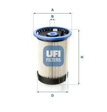 Фильтр топливный UFI 26.065.00