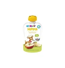Детское пюре HiPP Organic HiPPiS Pouch Яблоко-банан, 100 г (9062300133711)