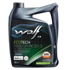 Моторное масло Wolf ECOTECH 0W20 SP/RC D1-3 5л (1049892)