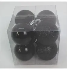 Ялинкова іграшка Novogod`ko 8 шт чорний mix 4 см (974401)