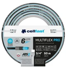 Поливочный шланг Cellfast MULTIFLEX PRO 3/4" 50м, 6 слоев, до 35 Бар, -20…+65°C (13-822)