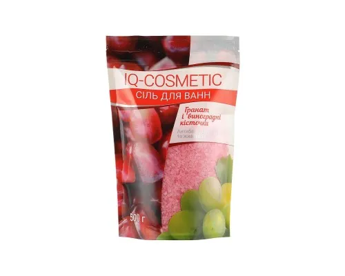 Соль для ванн IQ-Cosmetic Гранат и виноградные косточки 500 г (4820049382488)
