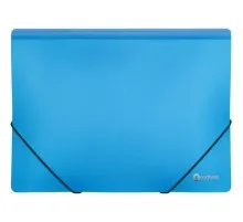 Папка на резинках Optima А4 двоколірна, блакитна (O30698-11)