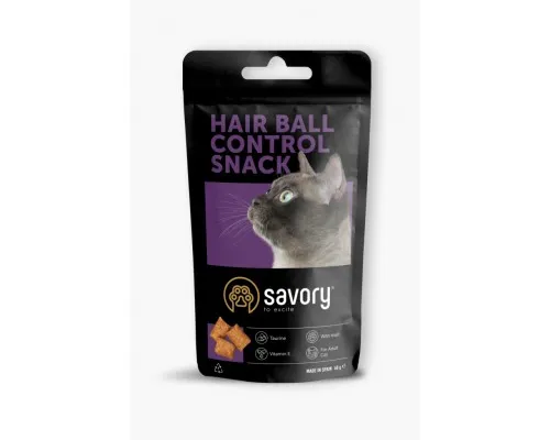 Лакомство для котов Savory Snack Hair ball Contro 60 г (для контроля образования шерстяных комочков) (4820232631485)