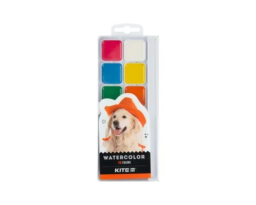 Акварельні фарби Kite Dogs 12 кольорів (K23-061)