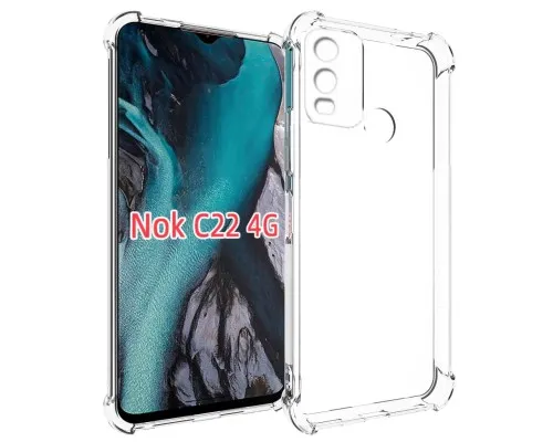 Чохол до мобільного телефона BeCover Anti-Shock Nokia C22 Clear (709829)