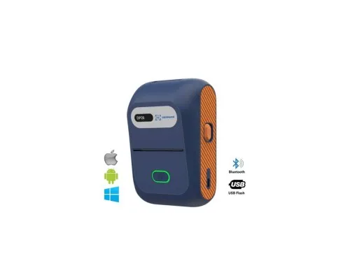 Принтер етикеток UKRMARK DP26BL bluetooth, USB, синій (00884)