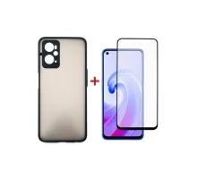 Чохол до мобільного телефона Dengos Kit for OPPO A76 case + glass (Black) (DG-KM-37)