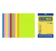 Папір Buromax А4, 80g, NEON+INTENSIVE, 10colors, 20sh, EUROMAX (BM.2721820E-99)