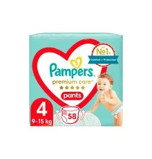 Подгузники Pampers Premium Care Pants Maxi Размер 4 (9-15 кг), 58 шт (8001090759993)