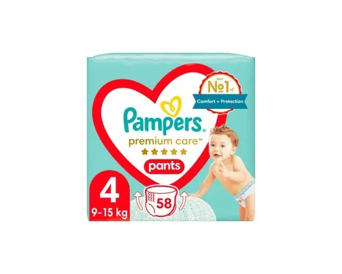 Підгузки Pampers Premium Care Pants Maxi Розмір 4 58 шт (8001090759993)