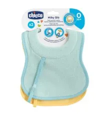 Слюнявчик Chicco Milky 2 шт голубой (16300.20)