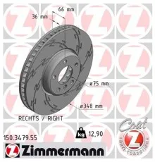 Тормозной диск ZIMMERMANN 150.3479.55