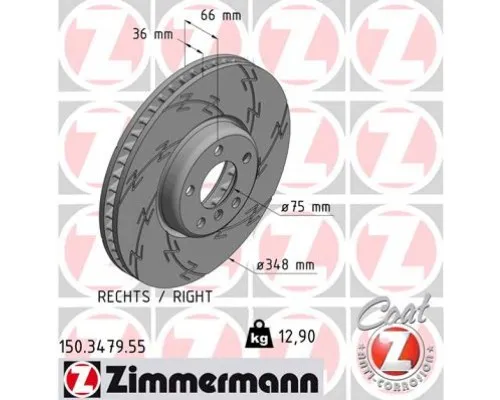 Тормозной диск ZIMMERMANN 150.3479.55