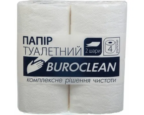 Туалетная бумага Buroclean белая 4 рулона (4823078910554)