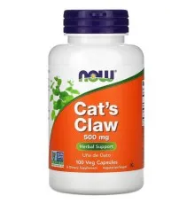 Травы Now Foods Кошачий коготь, 500 мг, Cat's Claw, 100 вегетарианских капс (NOW-04618)
