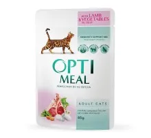 Влажный корм для кошек Optimeal со вкусом ягненка и овощей 85 г (4820083905445)