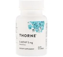 Вітамін Thorne Research Фолат, 5-МТГФ, 5-MTHF, 5 мг, 60 капсул (THR-13201)