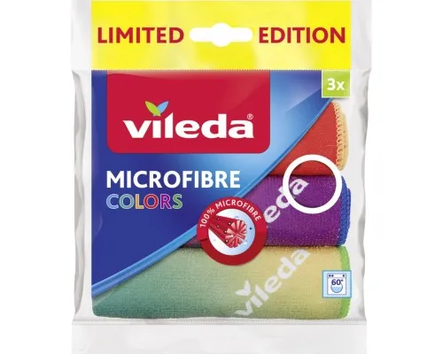 Серветки для прибирання Vileda Microfibre Colors Design 3 шт. (4023103208124)