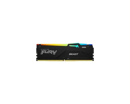 Модуль памяті для компютера DDR5 32GB (2x16GB) 6000 MHz Beast RGB AM5 Black Kingston Fury (ex.HyperX) (KF560C36BBEAK2-32)