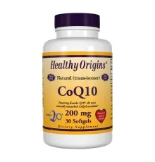 Антиоксидант Healthy Origins Коензим Q10, Kaneka (COQ10), 200 мг, 30 желатинових капсул (HO35047)