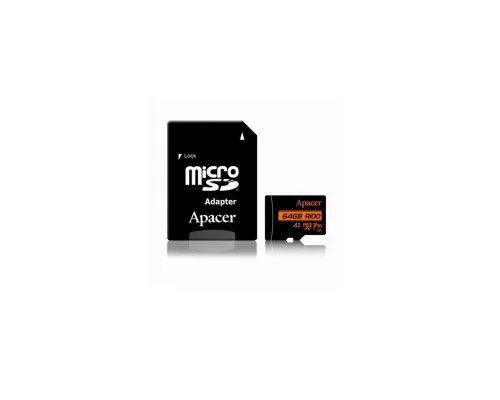 Карта памяти Apacer 64GB microSD class 10 UHS-I U3 (AP64GMCSX10U8-R)