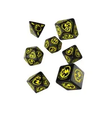 Набор кубиков для настольных игр Q-Workshop Dragons Black yellow Dice Set (7 шт) (SDRA07)