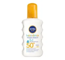 Засіб від засмаги Nivea Sun Babies & Kids Дитячий сонцезахисний спрей Захист для чутливої шкіри SPF 50+ 200 мл (4005900592767/4005900600202)