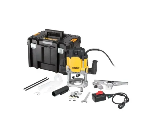 Фрезер DeWALT 9000 - 22000 об/мин, цанговый патрон 12 мм, пульт ДУ, кейс TSTAK (DWE627KT)