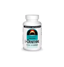 Амінокислота Source Naturals Орнітин, 667 мг, L-Ornithine, 50 капсул (SN1641)