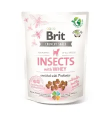 Лакомство для собак Brit Care Dog Crunchy Cracker Puppy Insects насекомые, сыворотка и пробиотики 200 г (8595602551514)