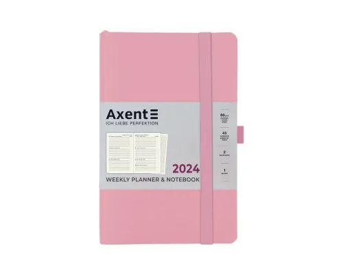 Тижневик Axent 2024 Partner Soft Skin 125 x 195 мм, пудровий (8509-24-24-A)