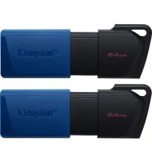 USB флеш накопичувач Kingston 2x64GB DataTraveler Exodia M Black/Blue USB 3.2 (DTXM/64GB-2P)