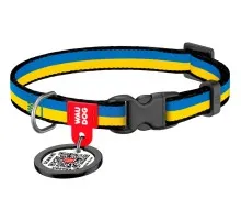 Нашийник для тварин WAUDOG Nylon з QR паспортом "Colors of freedom" пластиковий фастекс XS (278-4020)