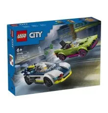 Конструктор LEGO City Преследование маслкара на полицейском автомобиле 213 деталей (60415)