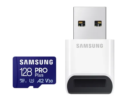 Карта пам'яті Samsung 128GB microSDXC calss 10 UHS-I V30 Pro Plus (MB-MD128SB/WW)