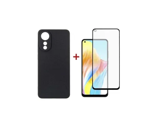 Чохол до мобільного телефона Dengos Kit for OPPO A78 4g case + glass (Black) (DG-KM-03)