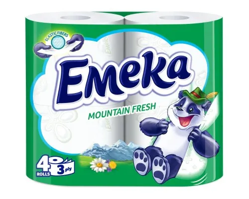 Туалетная бумага Emeka Mountain Fresh 3 слоя 4 рулона (3800024026492)