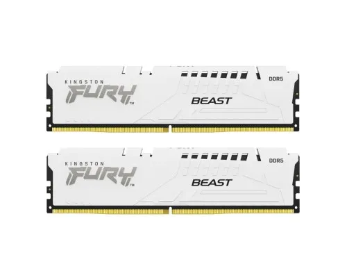 Модуль пам'яті для комп'ютера DDR5 32GB (2x16GB) 6400 MHz Beast White EXPO Kingston Fury (ex.HyperX) (KF564C32BWEK2-32)