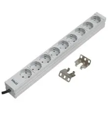 Силовий блок 19" 1U, 9хShuko, вилка С14 Zpas (W-LZ30-09-SU-000-K)