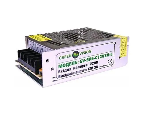 Блок питания для систем видеонаблюдения Greenvision GV-SPS-C 12V3A-L (3447)