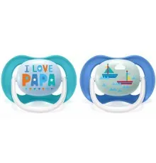 Пустышка Philips AVENT Ultra Air I love... для мальчиков 6-18 мес (SCF080/03)