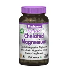 Мінерали Bluebonnet Nutrition Хелатний Буферний Магній 200мг, Albion, 120 гелевих капсул (BLB-00673)