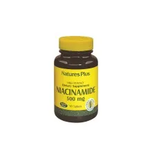 Вітамін Natures Plus Ніацинамід (В3), Niacinamide, 500 мг, 90 таблеток (NAP-01890)