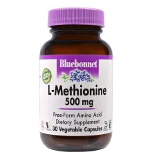 Аминокислота Bluebonnet Nutrition L-Метионин 500 мг, 30 гелевых капсул (BLB0060)