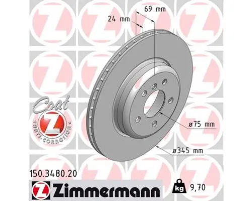 Тормозной диск ZIMMERMANN 150.3480.20