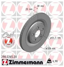 Гальмівний диск ZIMMERMANN 290.2265.20