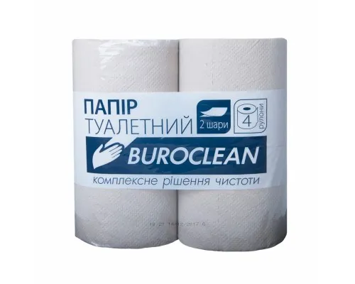 Туалетний папір Buroclean сірий 4 рулони (4823078928672)
