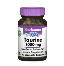 Аминокислота Bluebonnet Nutrition Таурин 1000мг, 50 гелевых капсул (BLB-00087)