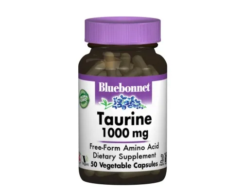 Аминокислота Bluebonnet Nutrition Таурин 1000мг, 50 гелевых капсул (BLB-00087)
